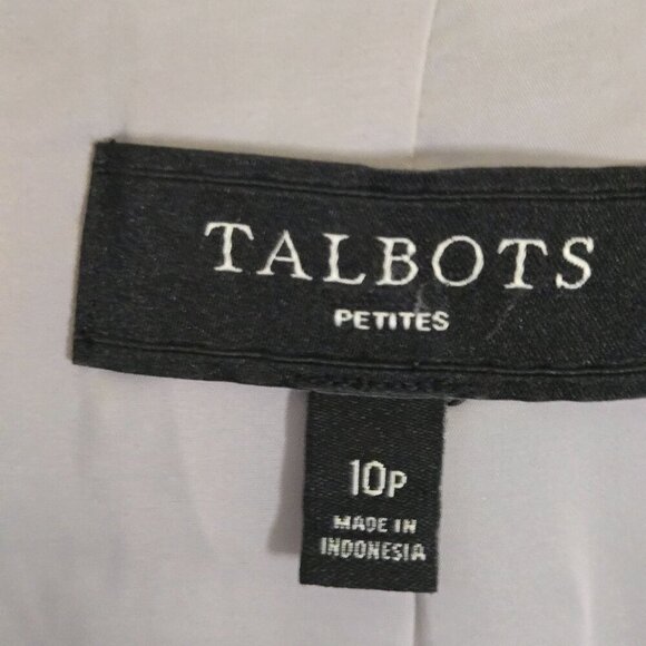 Talbots NWOT Neutral Gray Tweed 2 Button Blazer Career Office Spring Size 10p - Picture 5 of 6
